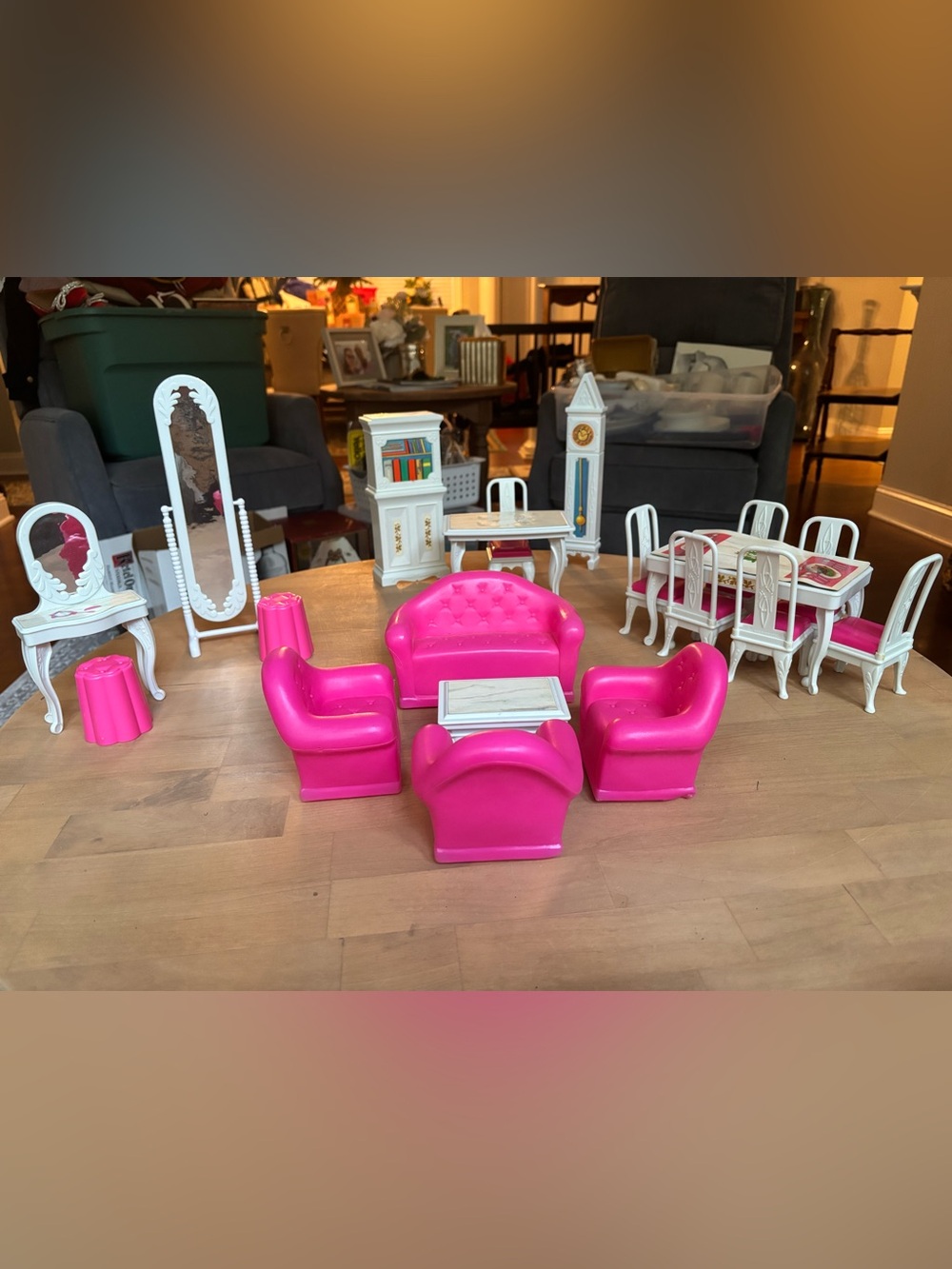 20 Piece Lot Vintage Blue Box Replacement Toys Dollhouse Furniture Barbie Clone